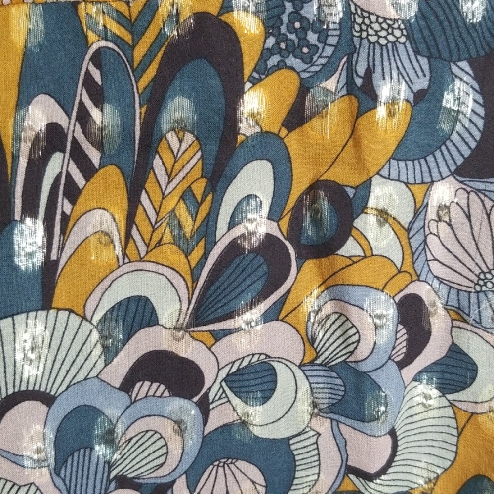 Anthropologie HD in Paris Peacock Prisma Top - Picture 4 of 8